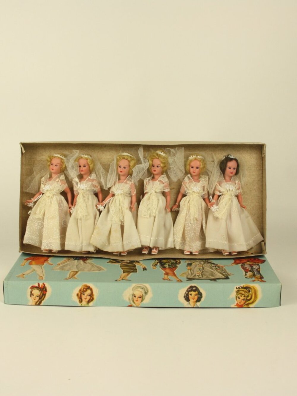 Vintage Bridal Small Doll Set Lot Italian